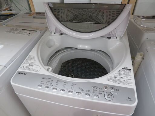 【引取限定】東芝 全自動電気洗濯機 7kg　2019年製 中古品 AW-7G6(W) TOSHIBA【小倉南区葛原東】