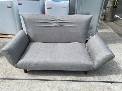 ソファ ソファベッド 2人掛け リクライニング フラット 脚付 中古家具