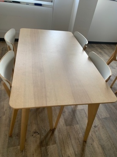 IKEA BEKANT ベカントデスク、椅子セット(デスク、椅子4脚)