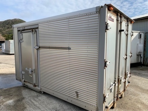 No.591 アルミバン 2ｔ 車 アルミ 箱 バイク 倉庫 トラック コンテナ 米 保管庫 物置 DIY