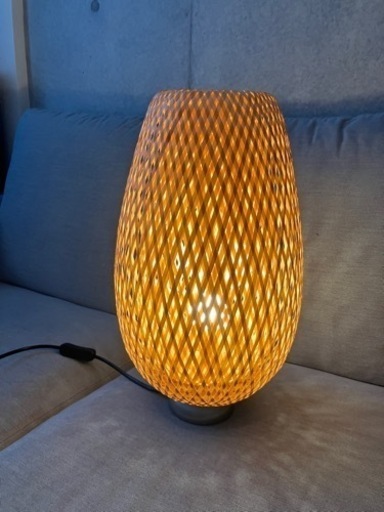 【美品】IKEA テーブルランプ BÖJA ベイヤ 竹