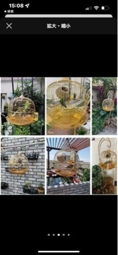 鳥籠　おしゃれなスタンド付き