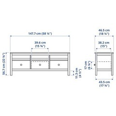 IKEA テレビ台　ホワイト148x47x57 cmの画像