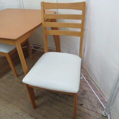 ダイニングセット/2人用/テーブル/チェア/椅子/ナチュラル/木目/マナベインテリアハーツ/中古品/J3788/の画像