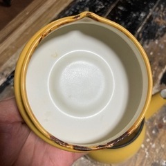 黄色いやかん　アンティークの画像