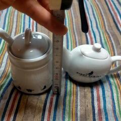 【無料】猫柄シュガーポット＆ミルクピッチャーの画像