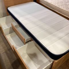愛品館市原店】ニトリ（NITORI）引き出し収納付きシングルベッド