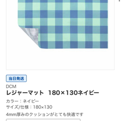 【お話中】青と水色のチェック柄レジャーシート２枚の画像