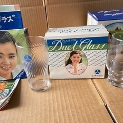 食器 コップ キラキラグラス レトロ 三ツ矢サイダー セットの画像