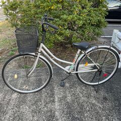 【訳あり】27インチ ママチャリ シルバー SIMANO 自転車