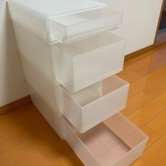 【4つで800円】無印良品　ポリプロピレンケース（引出式）幅26×奥行37×高さ17/8.5cmの画像
