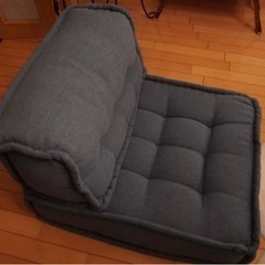 クッション　フロアソファ　デニム　座面&背もたれ1セットの画像