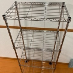 スチールラック　4段（幅55x奥行35x高さ126cm キャスター付き）の画像