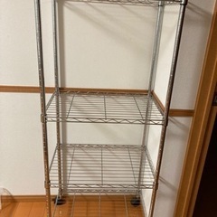 スチールラック 4段（幅60x奥行40x高さ143cm キャスター付き）の画像