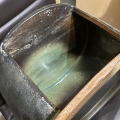 お値下げしました！　黒釉丸　信楽焼　金魚鉢の画像