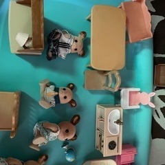 シルバニアファミリー　赤い屋根の大きなお家　小物セットの画像