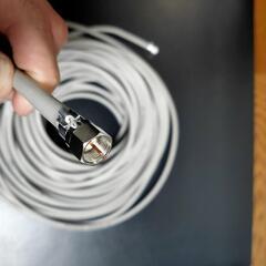 二幸電気工業 5C 同軸ケーブル 30m 薄灰 アンテナケーブル 銅芯線 5CFB (5CFB-300RPG)の画像