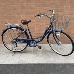 【美品】自転車 6段変速 オートライト 26インチ