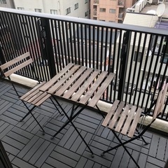 ベランダ用テーブル椅子セット