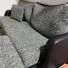 ソファ　グレー　オットマン付