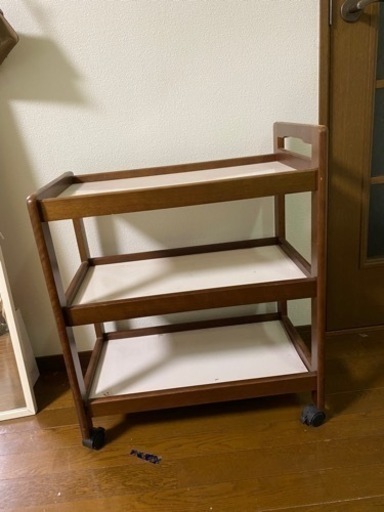2月15日在庫あり キッチンワゴン  IKEA  木枠  オシャレ  北欧  食器棚②