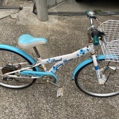 子供用自転車　水色　24インチ