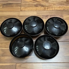 (決まりました)黒い漆の汁椀5個の画像