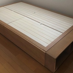 無印良品　ダブルベッド　オーク材　無垢　タモ材　パイン材