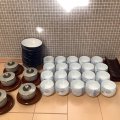 茶碗　湯呑み茶たくセット　茶碗　おしぼり置き