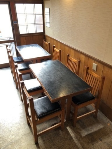 ☆ 飲食店 開業用品 テーブル イス ２セット 居酒屋 蕎麦 和食 ☆