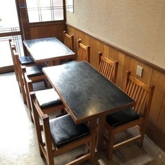 ☆ 飲食店 開業用品 テーブル イス ２セット 居酒屋 蕎麦 和食 ☆ 