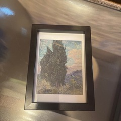 黒　額縁　写真立て　絵　2点セットの画像