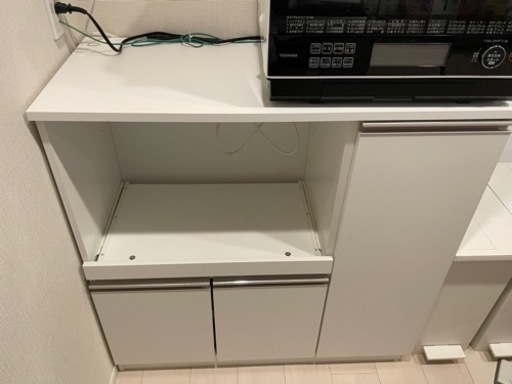 【値段交渉可】ニトリ レンジ台 フォルム RE9090 WH ホワイト 900×400×890