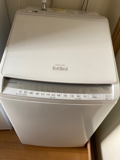 HITACHI 洗濯機（乾燥機付き）　BW-DV80F（W）　2021年製・説明書あります！