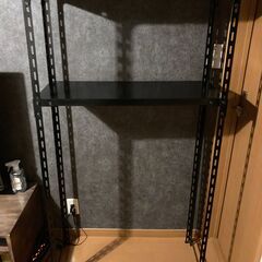 スチールラック　棚　黒の画像