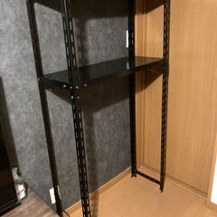 スチールラック　棚　黒の画像