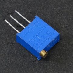 可変抵抗器 多回転半固定ボリューム  青色 半固定抵抗器 トリマ...