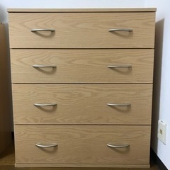 ニトリ4段チェスト/たんす/幅80×奥行40×高さ90cm/ナチュラル