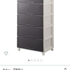 【取引中】プラ製ルームケース/タンス（5段）の画像