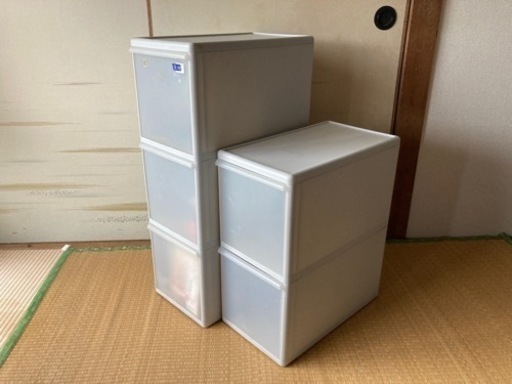 【現状渡し】収納ケース（2段と3段セット）