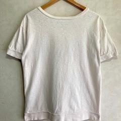 quadro クオドロ 厚手 Tシャツ リブあり 英字プリント フリーサイズ　★まとめ割対象品★の画像