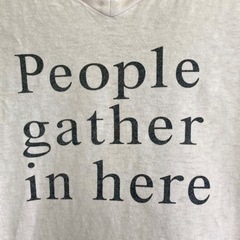 quadro クオドロ 厚手 Tシャツ リブあり 英字プリント フリーサイズ　★まとめ割対象品★の画像