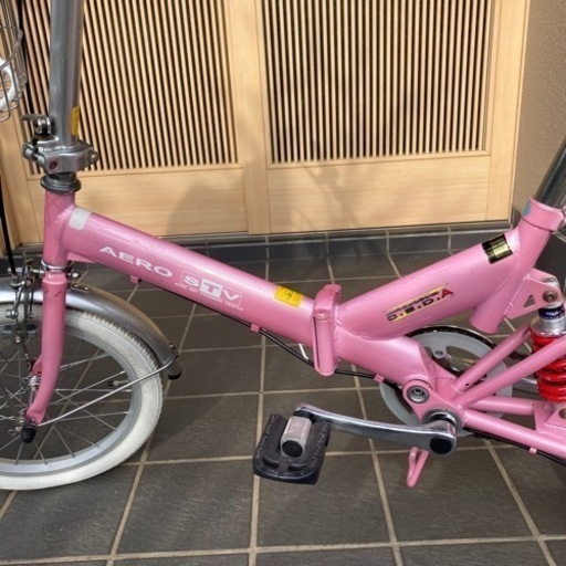 16インチ折り畳み自転車　エアロSTV  カゴ付き