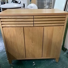 大川家具　べジルレッドオーク90 サイドボード　無垢材　中古