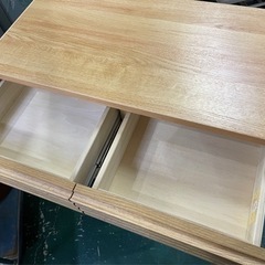大川家具　べジルレッドオーク90 サイドボード　無垢材　中古の画像