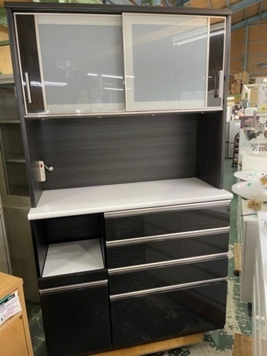 食器棚　レンジボード　W1200 高級感　棚無し　中古