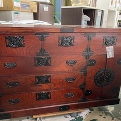 飛鳥工芸 けやきタンス 隅金具 鉄金具 民芸家具 美品