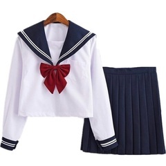 セーラー服 長袖 スカート コスプレ コスチューム 蝶結び 金魚...