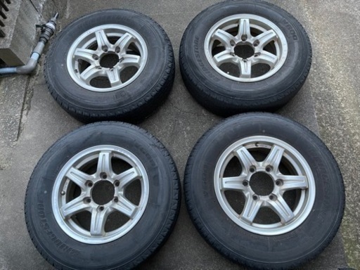 195/80R15 8分山アルミセット4本