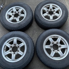 195/80R15 8分山アルミセット4本